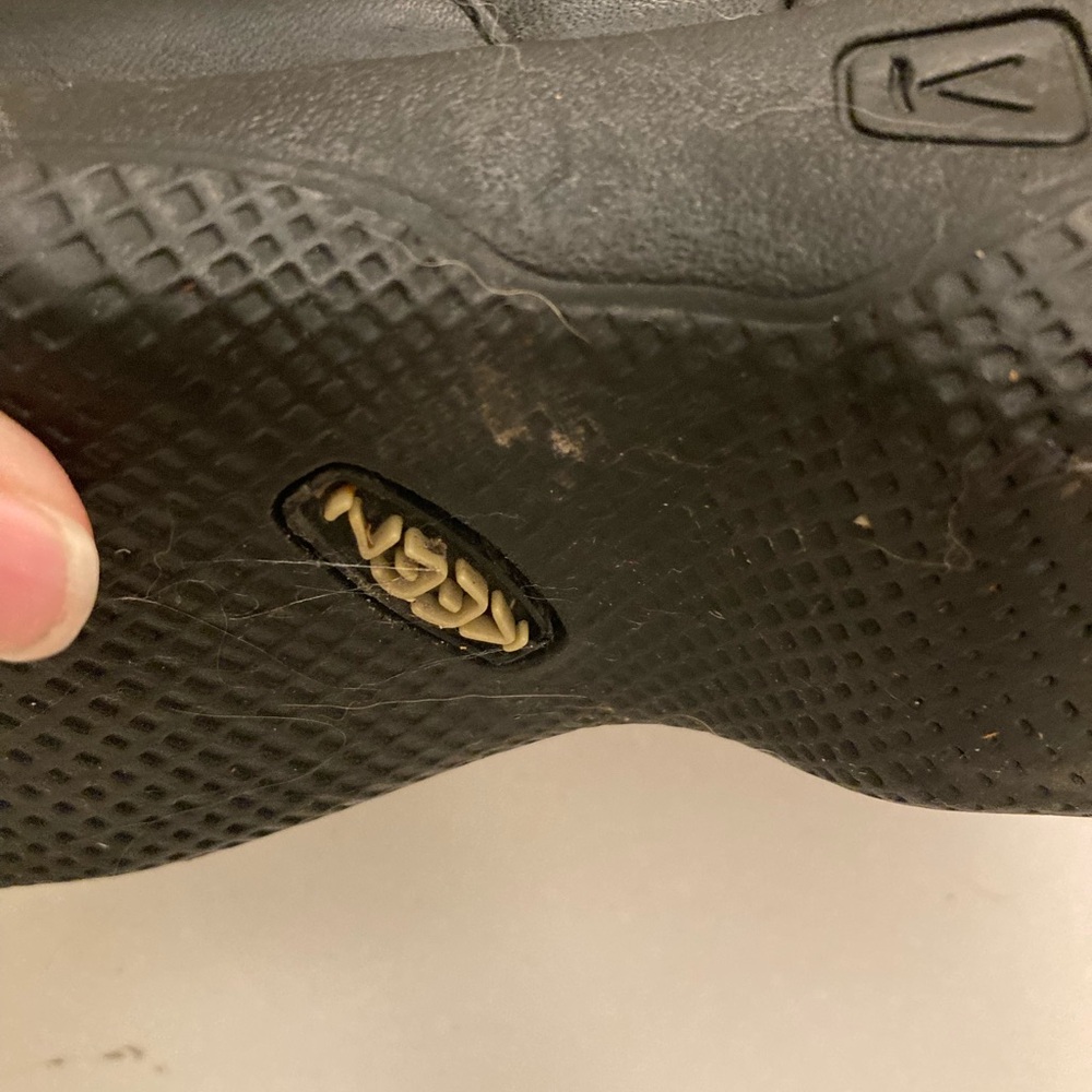 Keen tall black leather boots, very gently worn